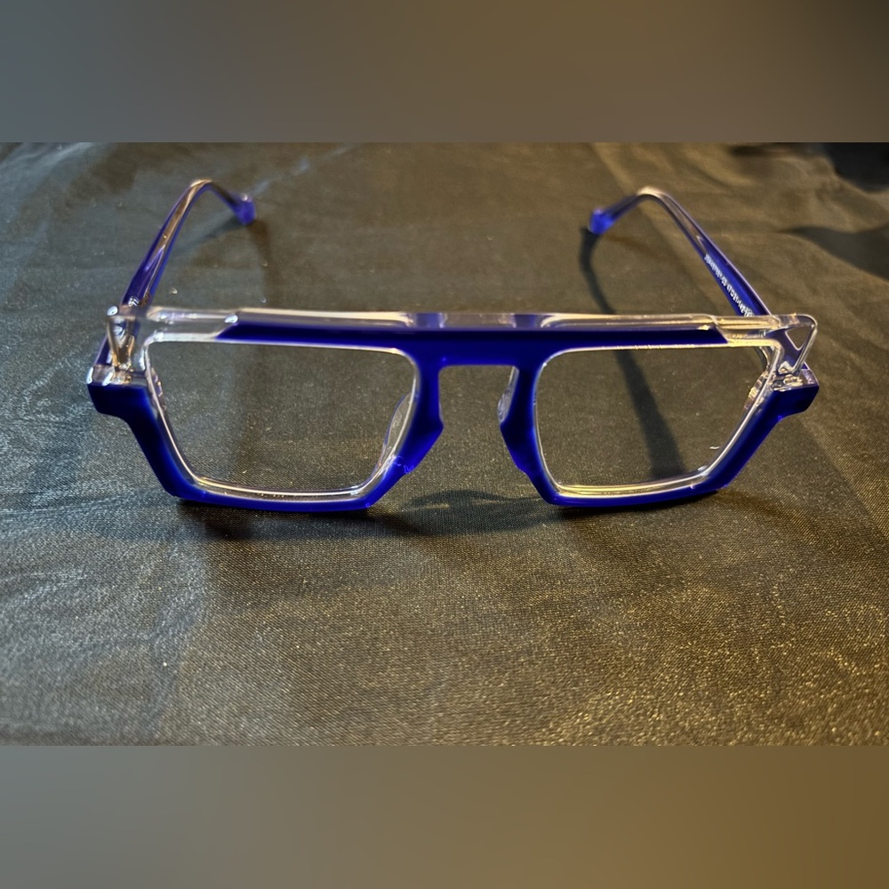 Blue Clear Retro Aviator Specks